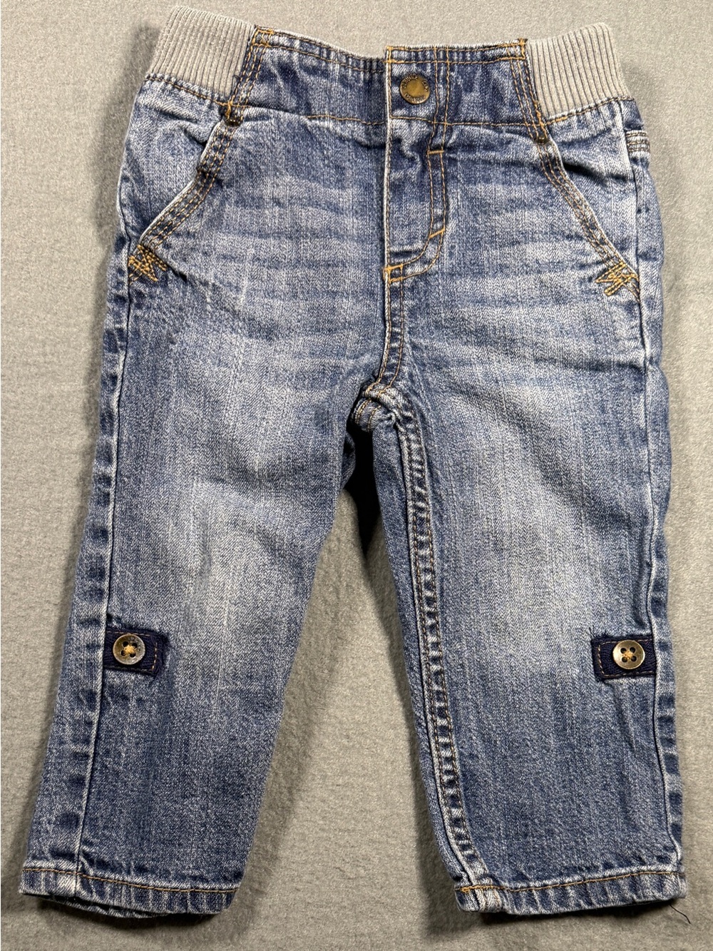 Toddler Elastic-Waist Light Blue Denim Jeans